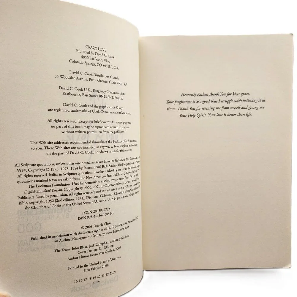 Crazy Love: Overwhelmed by a Relentless God by Francis Chan